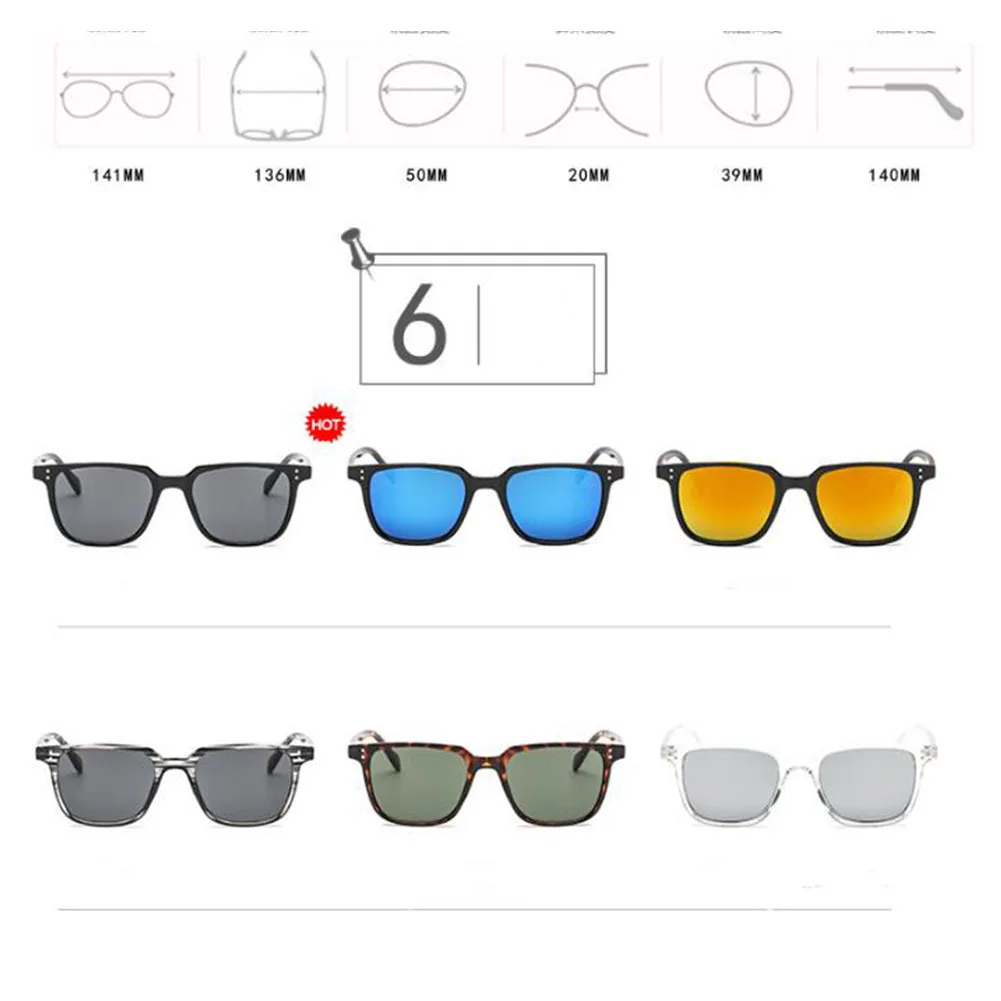 Gafas de sol con montura cuadrada para hombre, gafas de sol Retro con estilo, decoración, liquidación, venta al por mayor, envío directo