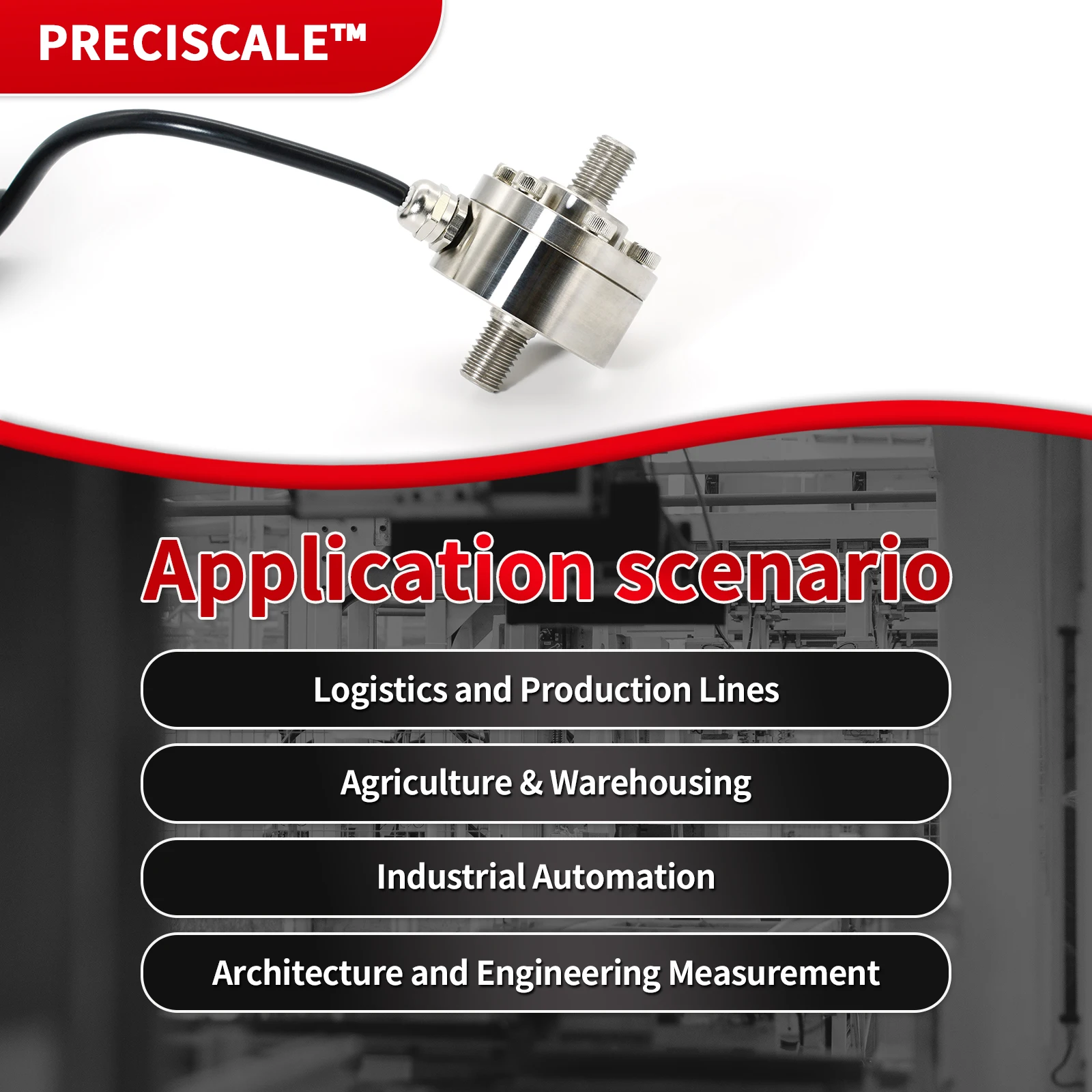 Load Cell Sensor, 51Outer Diameter, Test Tensile Force and Compressive Force, High Precision, 50KG 100KG 200KG 300KG 500KG 1T 2T