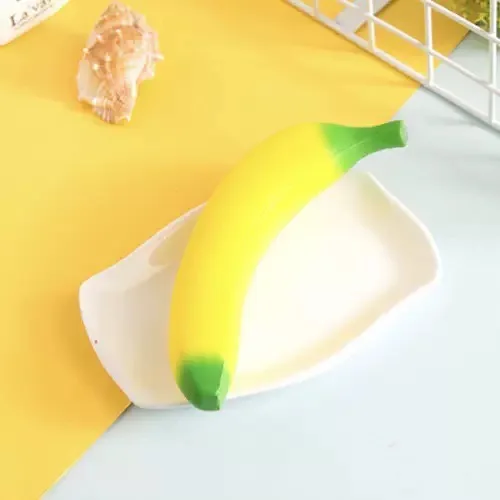 Squishy Banane Stressabbau-Geschenk Niedliche Quetschbare Schreibtisch-Deko zur Angstlinderung Flauschige Langsam Zurückfedernde Squishies Wohndekoration – Detail 5