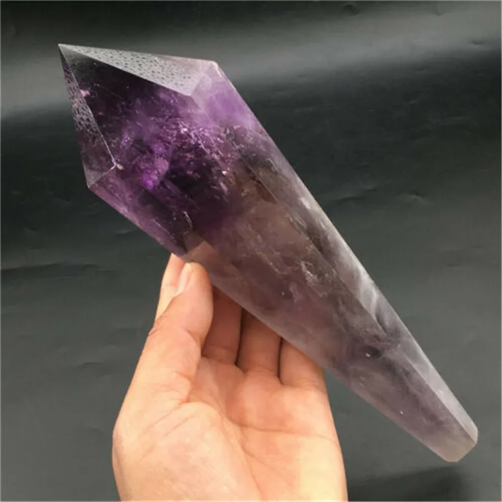 Natural Amethyst Scepter Obelisk, Reiki Healing Room, Office Home Decor Gift, Feng Shui Ornaments, High Quality