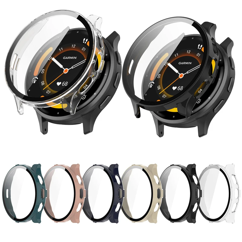 Hard Shell Glass Screen Protector Film Frame Case For Garmin Venu 3/3s/2/2s Venu2 Plus Smart Watch  Protective Cover Accessories