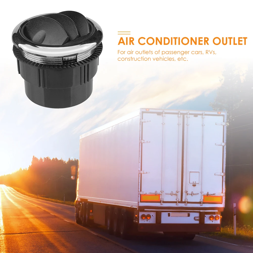 سيارة تنفيس لوحة القيادة تكييف الهواء تنفيس منحرف دوران منفذ الهواء تنفيس حافلة مستديرة منفذ الهواء العالمي لمدرب الحافلة RV #6