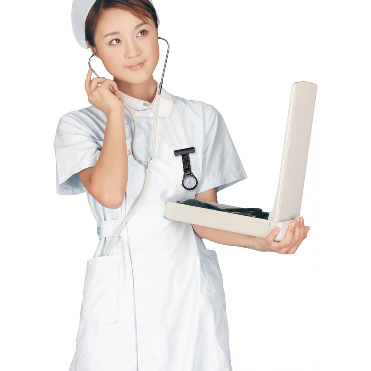 

Pocket Watch Alloy Mount Portable Nurse Korean Version Medical Black Hanging Ladies