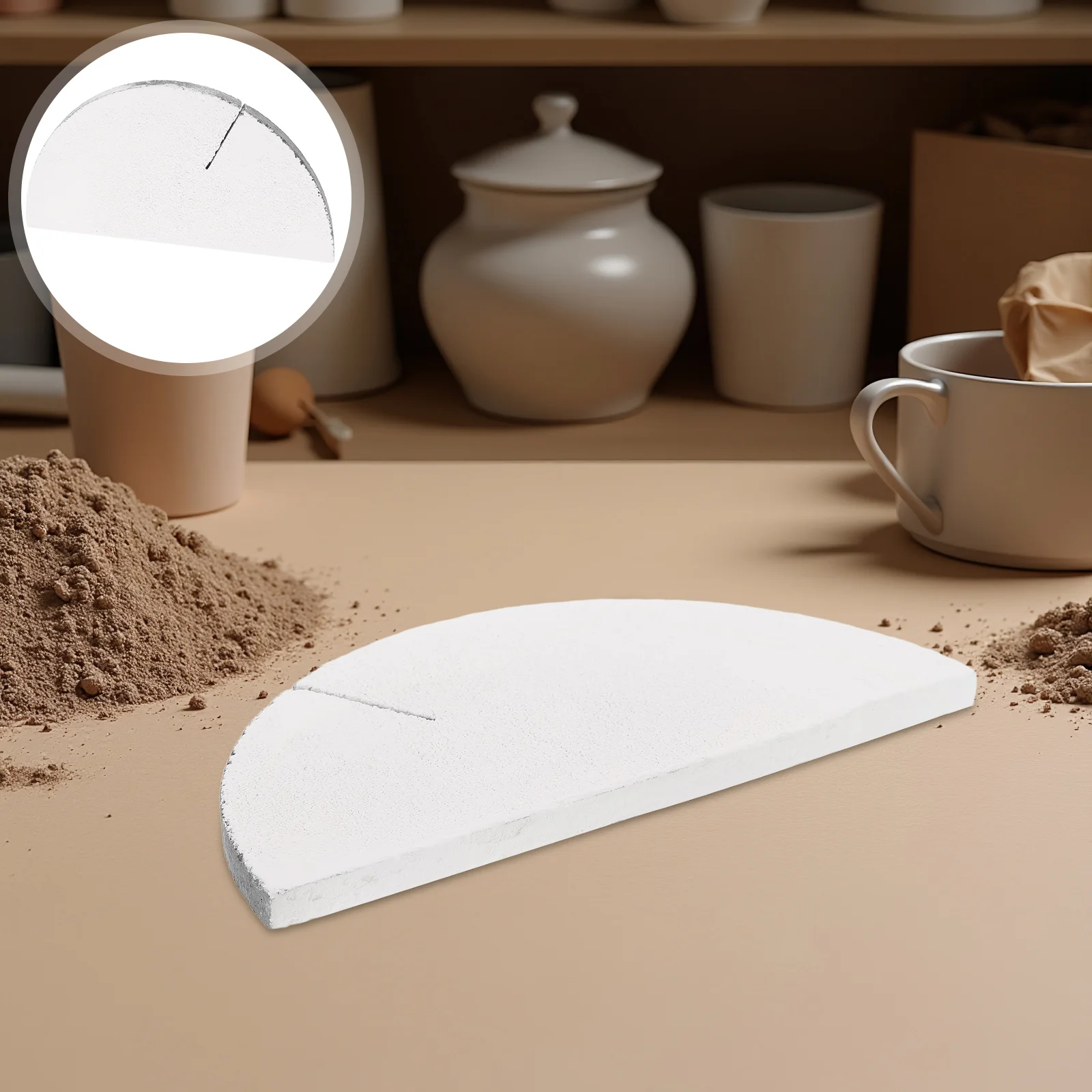 High Temperature Fireproof Clay Art Firing Stand Porcelain Panel Pottery Jewelry Making Supplies Semicircle Shelf Ceramic Board