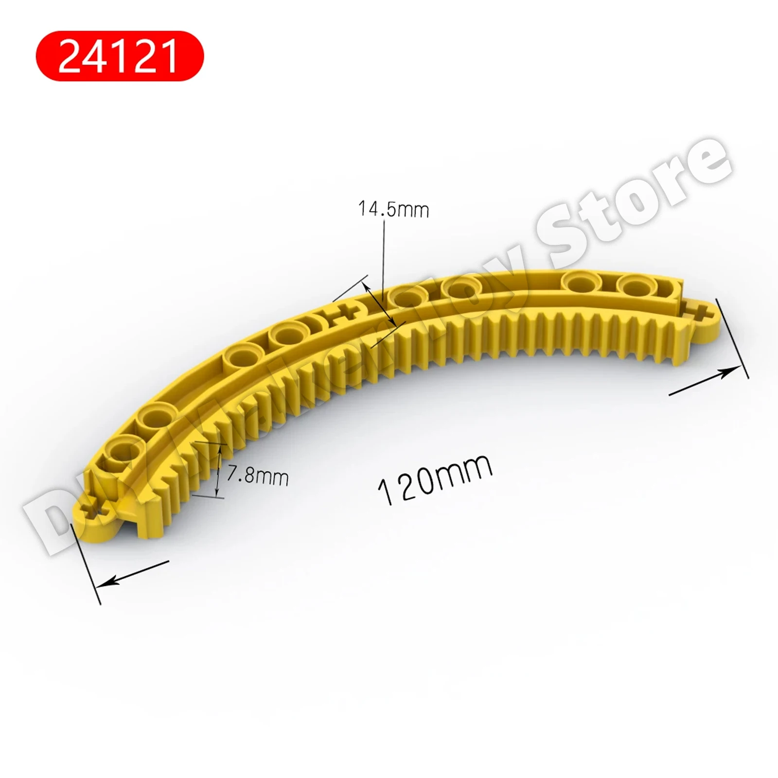 4/8/16PCS 11 x 11 Curved Gear Rack 1/4 Circle 35 Tooth Building Blocks Technology Parts 24121 for MOC Car Turret Model Steering