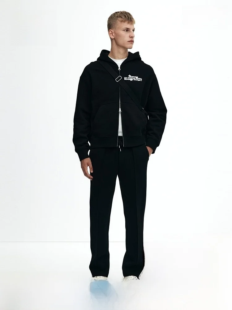 

Spring Men's Tailored Running Pants Stand Fit H&M Casual Straight Leg Pants Daily Wear Comfortable Fabric No Special Function