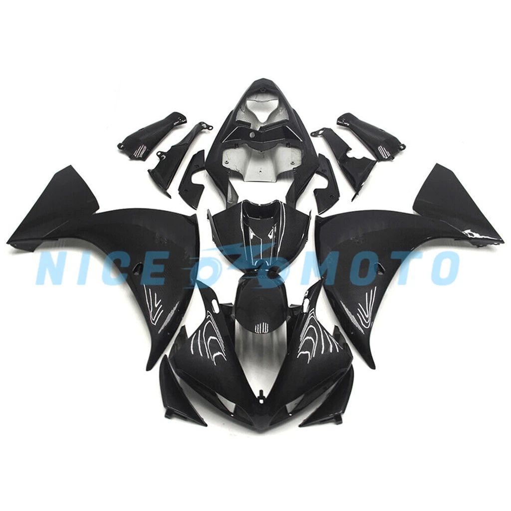 

Комплект обтекателя для YAMAHA YZF R1 2009 2010 2011 2012 YZF-R1 09-12, черное углеродное волокно, впрыск ABS