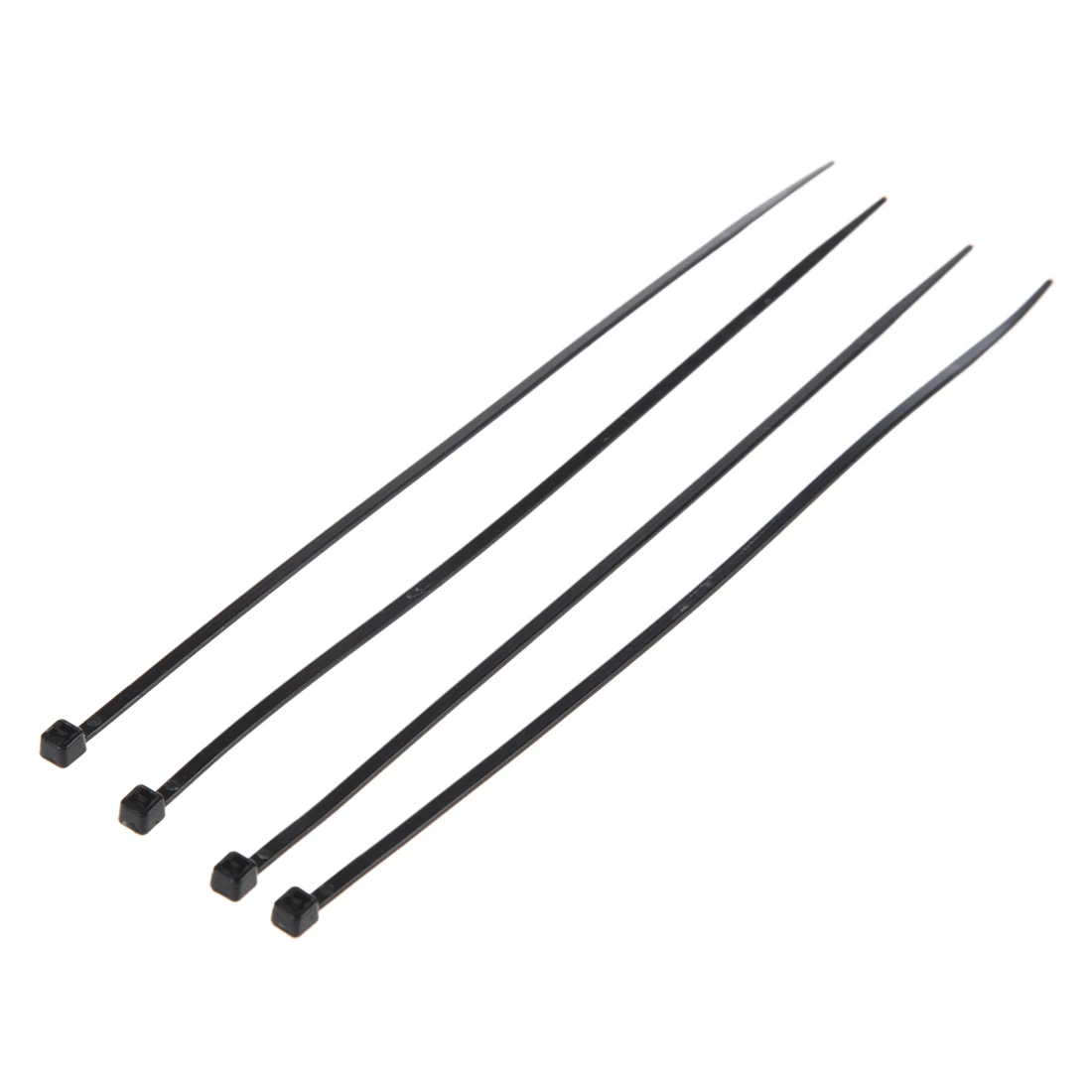 SODIAL(R) 8" Plastic Cable Zip Ties 100-Pack (Black) image 2