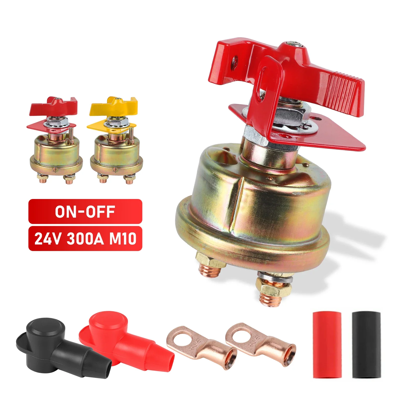 12-24V 200A 2 Post SPST Cut Off ON-Off Race Master Battery Disconnect Switch Car Boat Truck RV Trailer Shut Off Plate