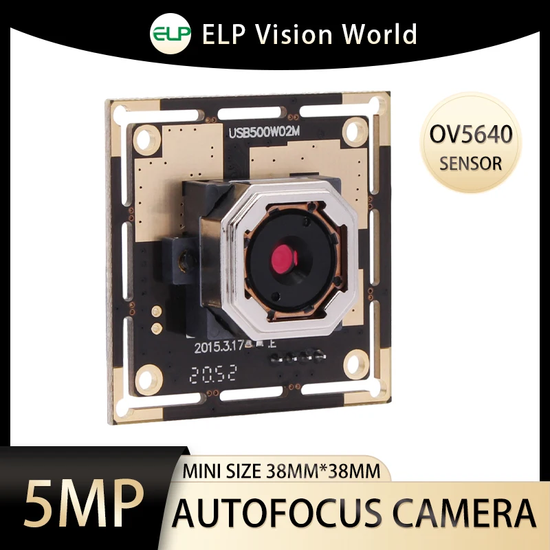 

ELP USB Camera Module 5MP Autofocus Webcam CMOS OV5640 Mini Embedded USB Camera For Raspberry PI Laptop Jetson Nano PC