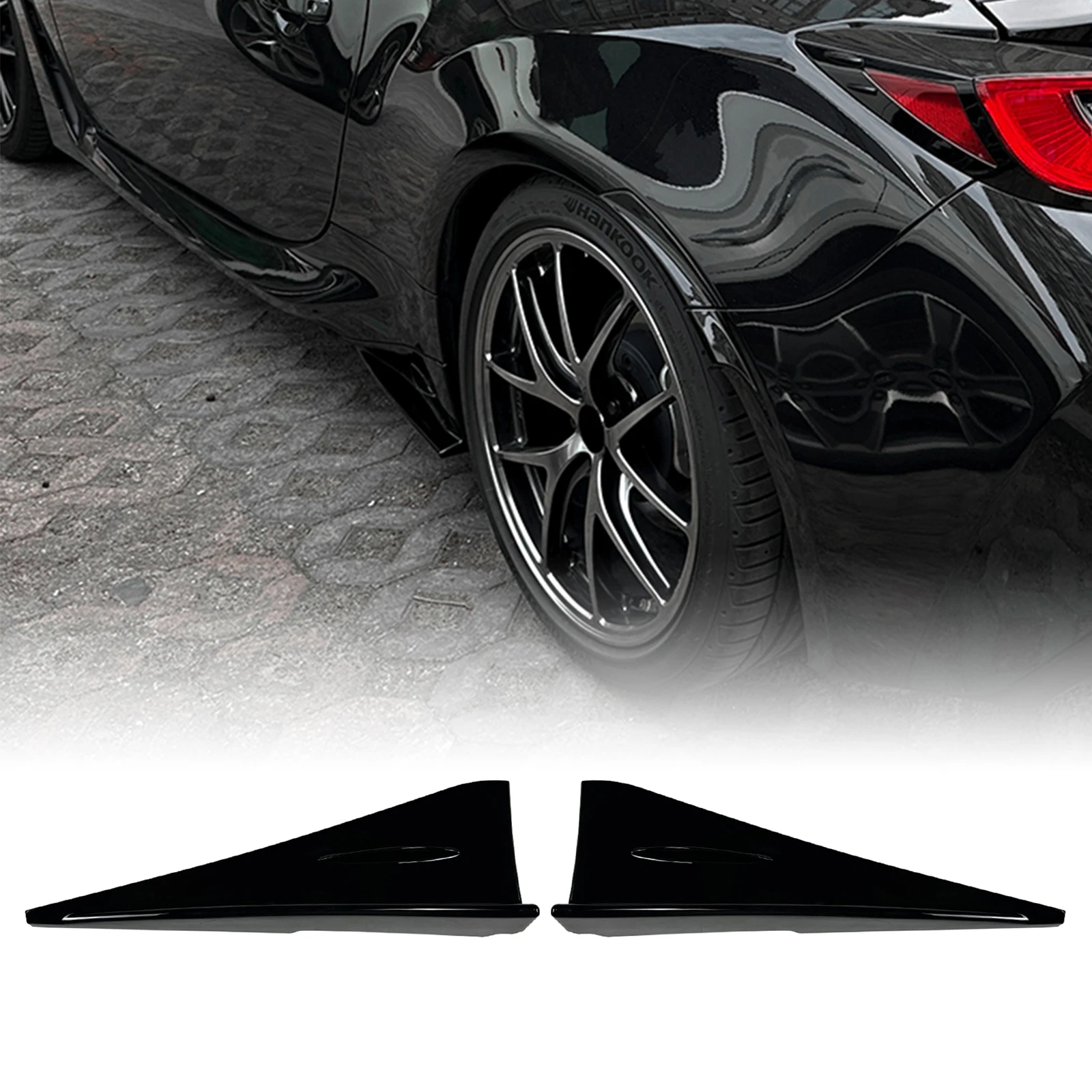 

Накладки на задние пороги для Subaru BRZ Toyota GR86 2022-2026, глянцевый черный/под карбон, защитные