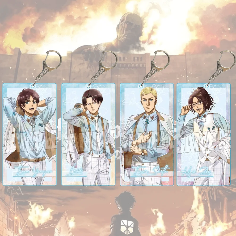 Attack on Titan Eren Yeager 8cm Acrylic Stand Keychain Tabletop Ornament Desk Room Decor Shounen Figure Itabag Fans Toy Gift