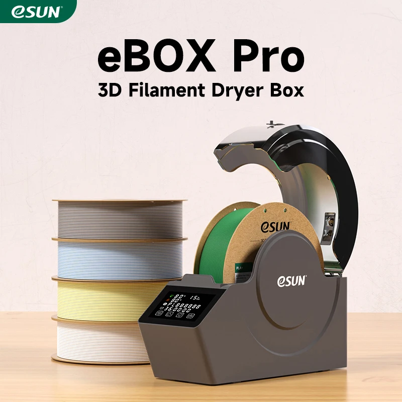 ESUN 3D Filament Dryer Upgraded 3D Filaments Drying Box eBox Pro Storage Holder High-temperature PI Heating 360°surrounded Dryer
