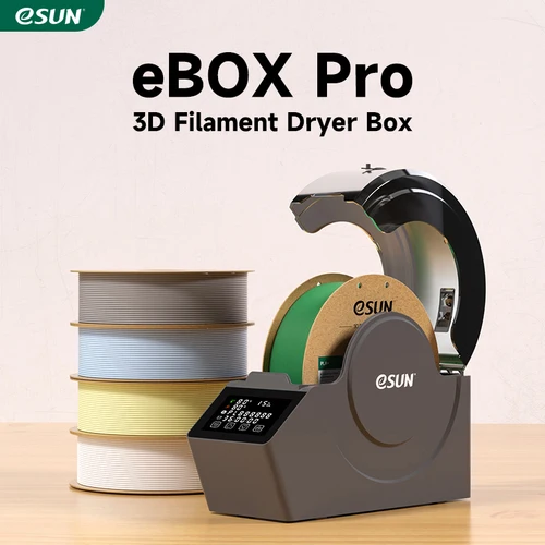 ESUN-secador de filamentos 3D, caja de secado de filamentos 3D mejorada, soporte de almacenamiento eBox Pro, calefacción PI de alta temperatura 360 ° Secador rodeado