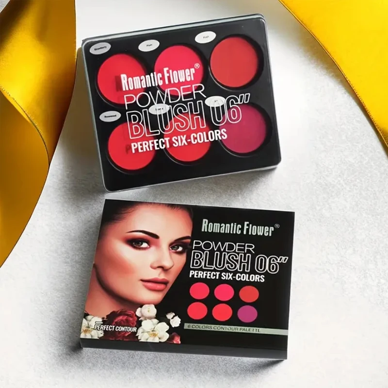 6 Colors Natural-toned Eye Shadow Palette Matte Blush Palette Lasting Natural Contouring Matte Suitable For Cheek Facial Makeup