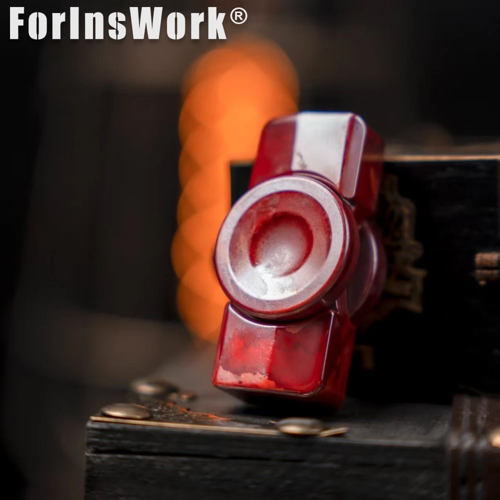 GDS QD01 Blood Copper Damascus Titanium SS Hammer Finish Tactile Fidget Spinner EDC Toy Stress Relief Toys