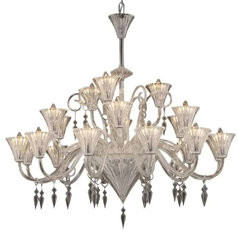 Modern Crystal Chandelier European Style Pendant Light for Living Room Bedroom Dining Area Villa Home Decor Atmosphere