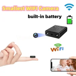 Mini câmera 1080p hd com wi-fi, com bateria embutida, ip, monitoramento remoto, filmadoras, ir, visão noturna, invisível, corpo