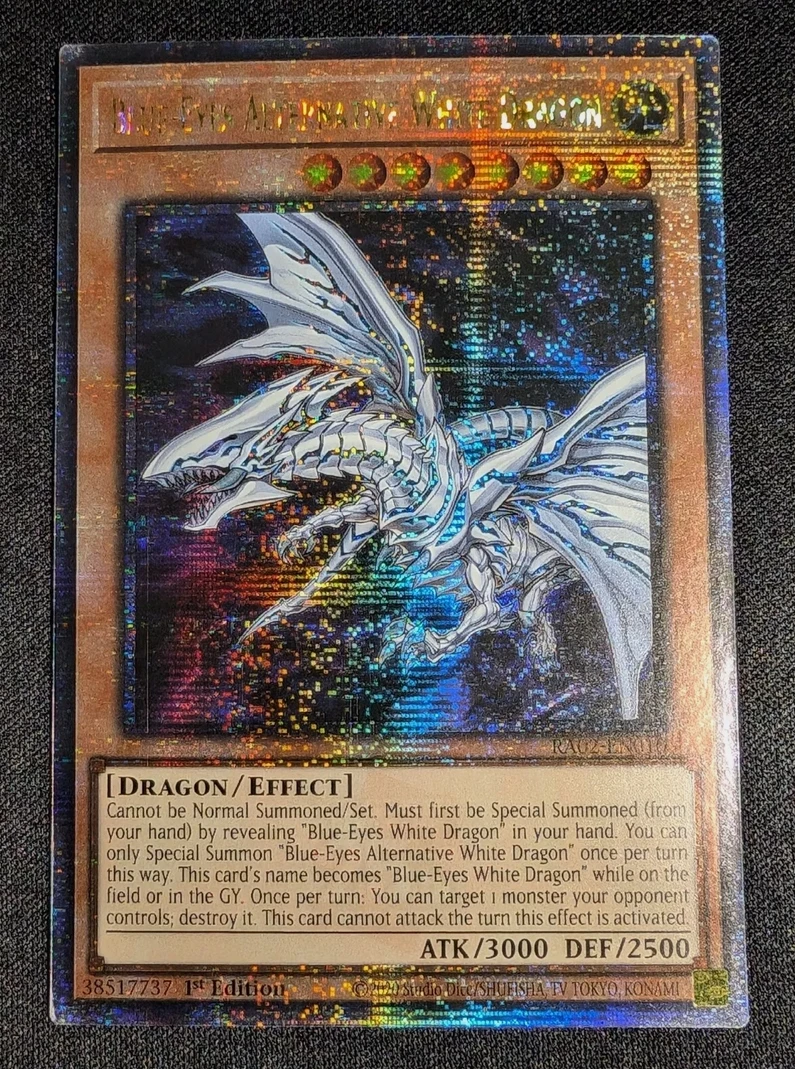 Yugioh KONAMI TCG RA02-EN010 Blue-Eyes Alternative White Dragon 25th Quarter Century Secret English 1st Edition Mint Card