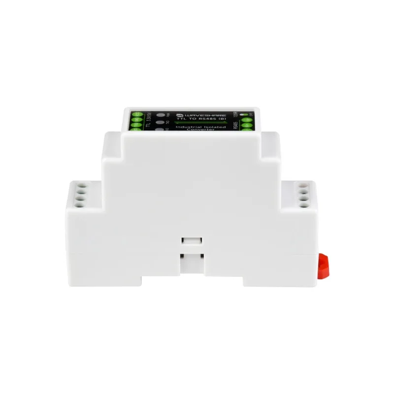 Waveshare Rail-Mount TTL to RS485 Galvanic Isolated Converter, Multi-Isolation Protection, 600W Lightningproof & Anti-Surge