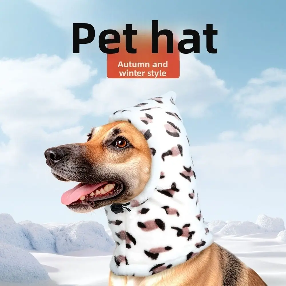 Noise Reduction Dog Ear Covers Windproof and Warm Polar Fleece Pet Ear Muffs Hat Hearing Protection Adjustable