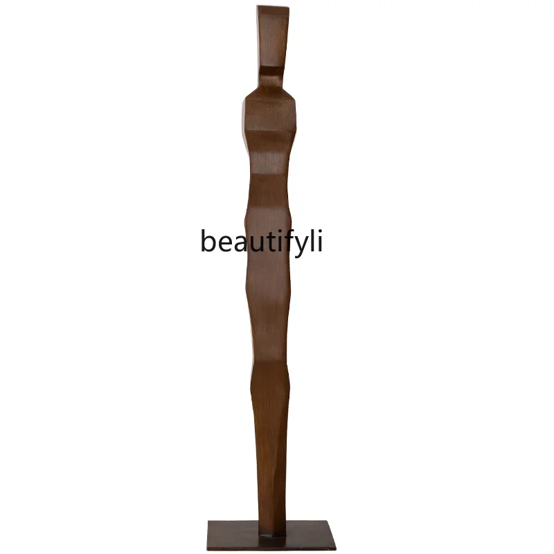 

Floor-to-ceiling ornaments Sales office Corridor Aisle Hall Art decorations Welcome figure sculpture decoration