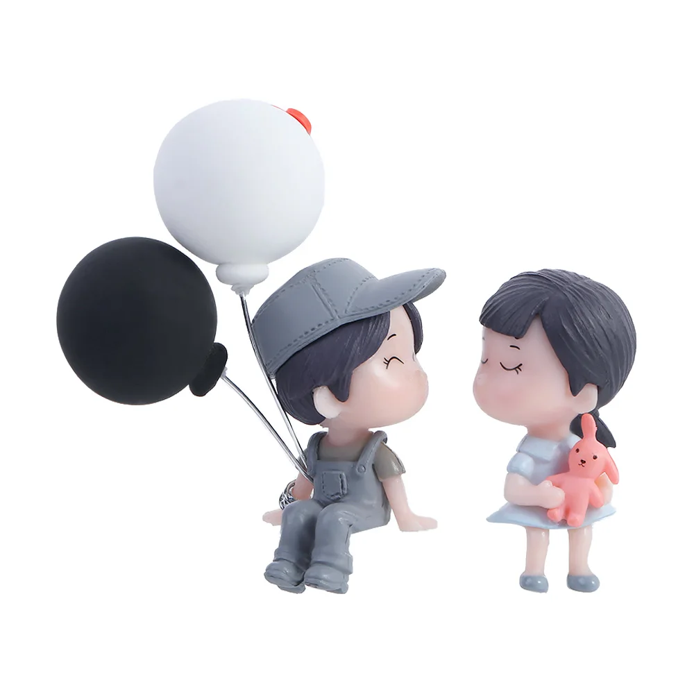 Auto Parts Dashboard Figure Center Console Creative Girls Gifts Balloon Ornament Car Decoration Action Figure Cartoon Couples