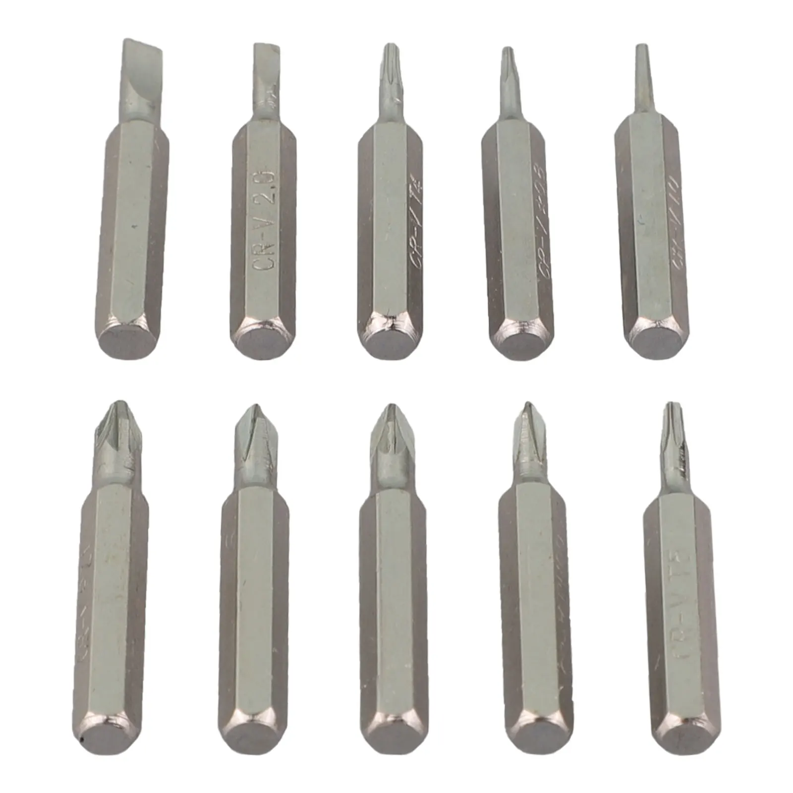 Professionelles Schraubendreher-Bit-Set aus Chrom-Vanadium-Stahl, 4 mm Schaft, 28 mm Länge, ideal für die Montage von Elektroschraubern, 10 Stück