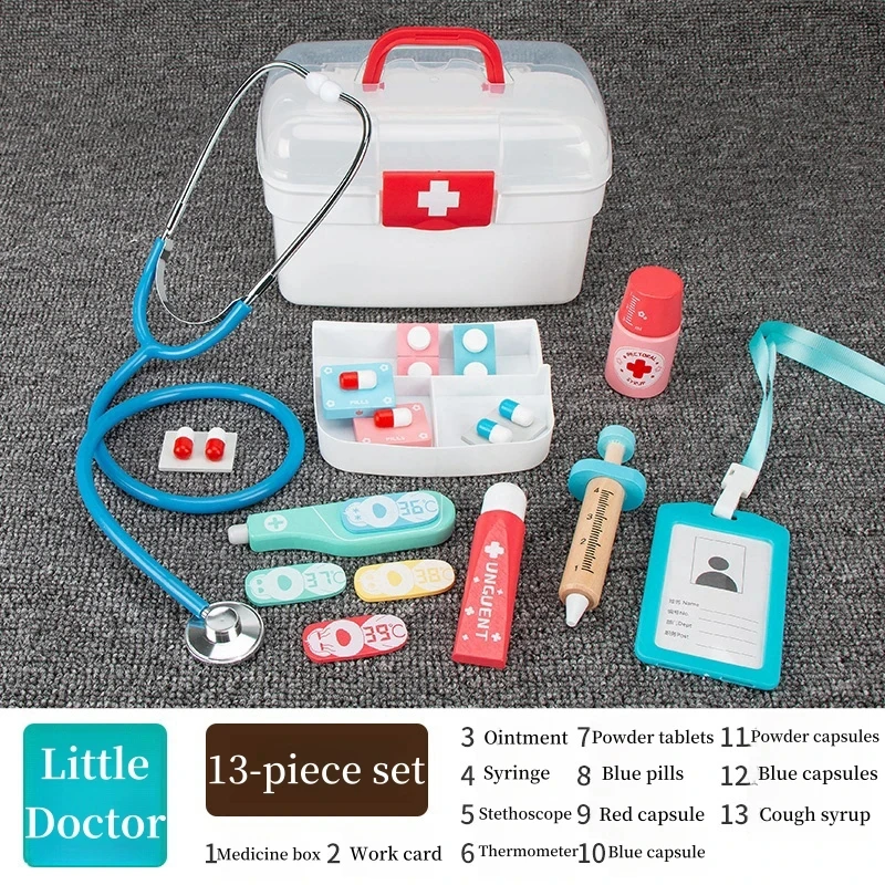 Children's Toy for Girl Hospital Play House Nurse Suitcase Games Doctor Set for Kids Medical Toys Doctor Role Play Pretend Play