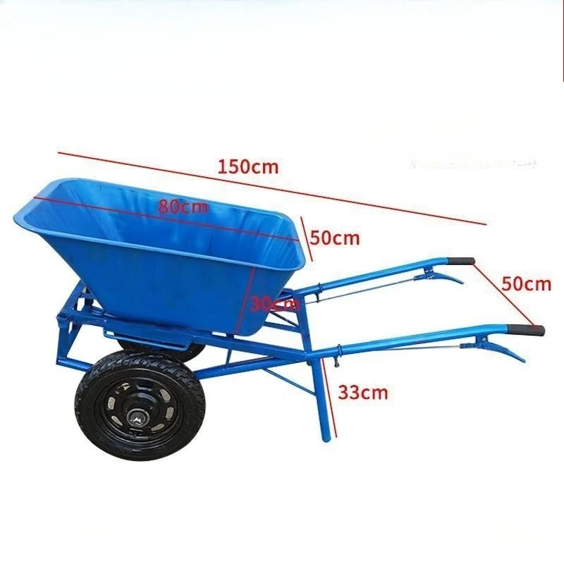 

Agricultural unicycle trolley double wheel tipping bucket trolley single wheel chicken bus orchard construction site
