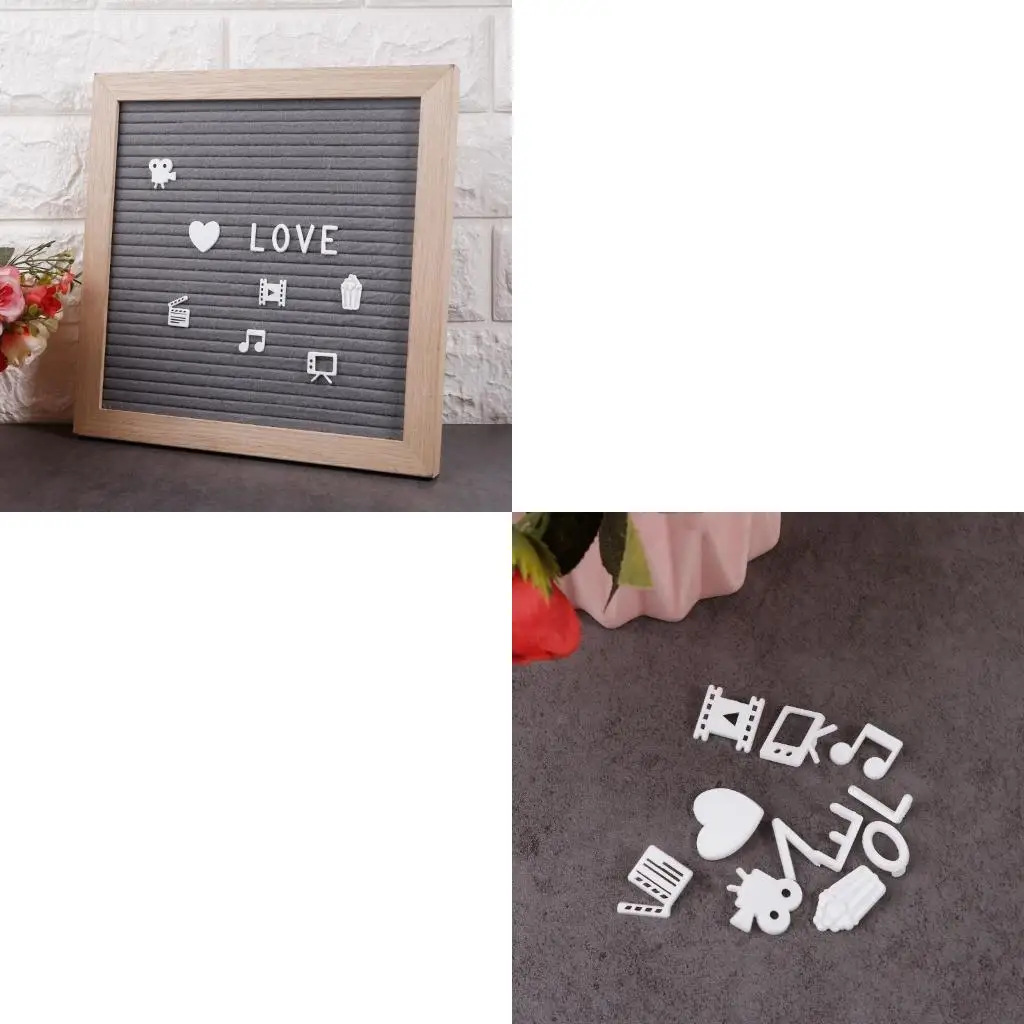  2pcs English Letters Characters for Felt Letter Board Message Board Letterboard for Home Office Wedding Birthday Decor