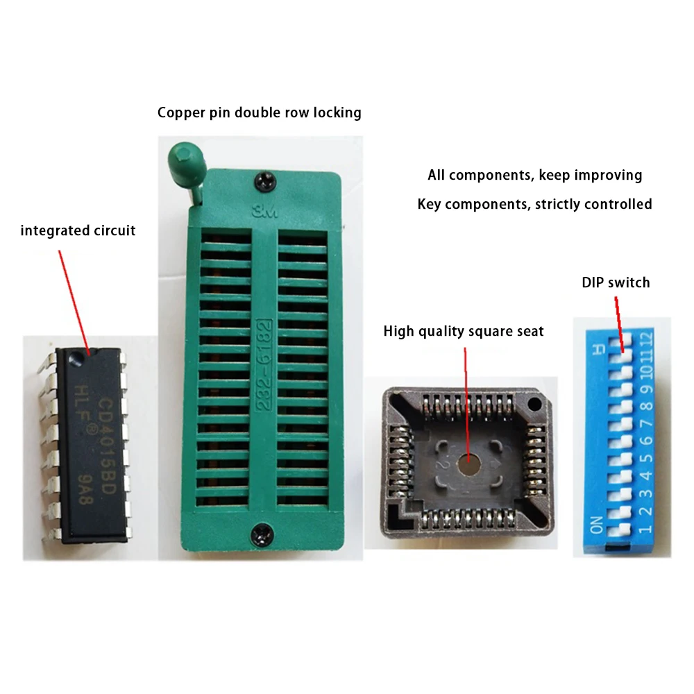 SPI 25xx PCB5.0T-2021 Willem EPROM programmer, BIOS009 PIC, supporto 0.98d12, clip di promozione PLCC32 + SOIC 8 pin adapter