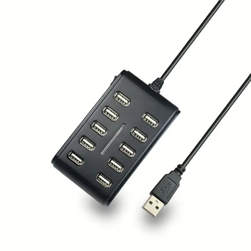 Classic-3X 10 Port High Speed Extension Cable USB 2.0 Hub Adapter For Laptop PCB Interface Device