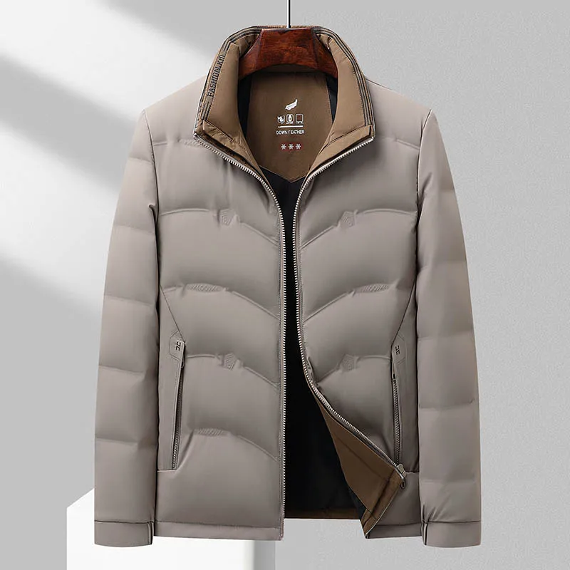 Jaqueta casual de pato branco quente masculina, casacos de sopro, roupas de negócios, roupas de cima para baixo, parkas, outono, inverno, 2022