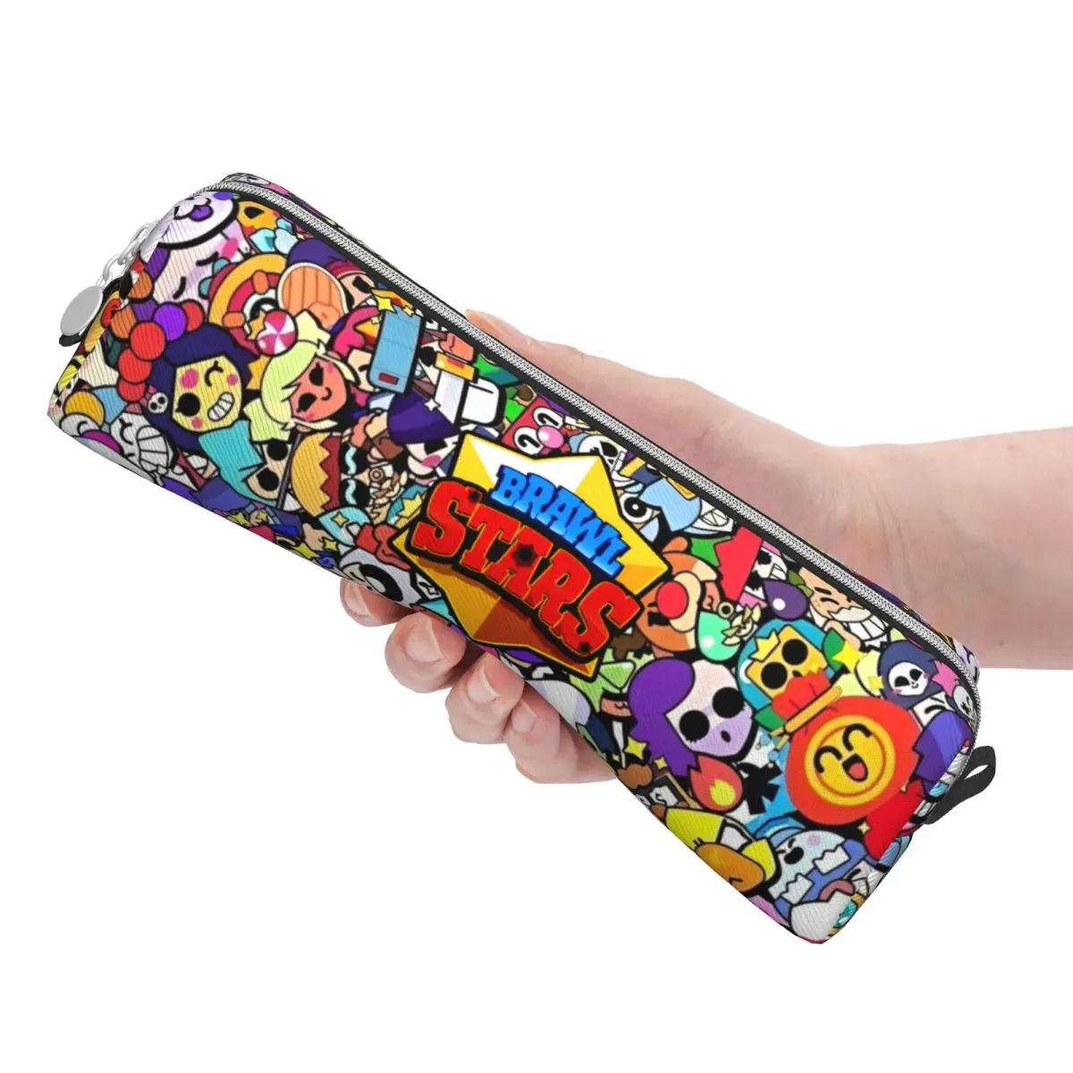 Brawlled Game Logo Pencil Cases Cartoon Pencilcases Pen Holder for Girls Boys Large Storage Bags Students School Stationery