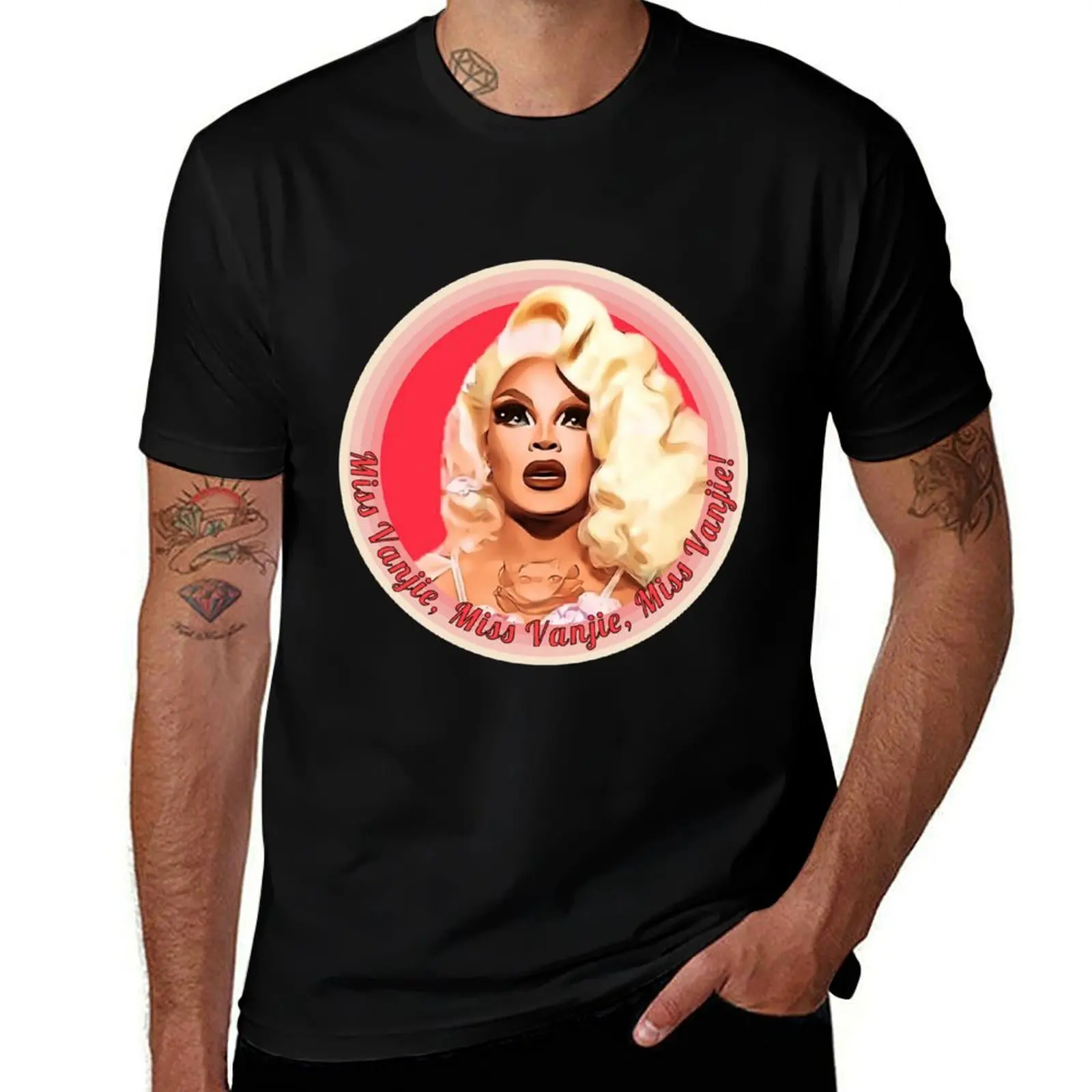 Футболка Vanessa Vanjie Mateo-Miss Vanjie, винтажная футболка с рисунком, летний топ, незаменимый футболка, футболки для мужчин