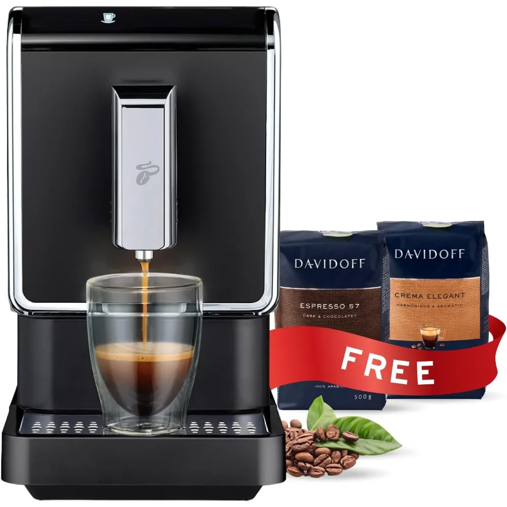 

Single Serve Coffee Maker - Automatic Espresso Coffee Machine - Built-in Grinder - Comes with x2 17.6 Ounce Bags of Whole Beans