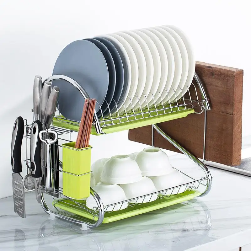 

Multi-Layer Kitchen Storage Ra Di Draining elf Utensil Cabinet Free-Standing Iron Material for Home Organization