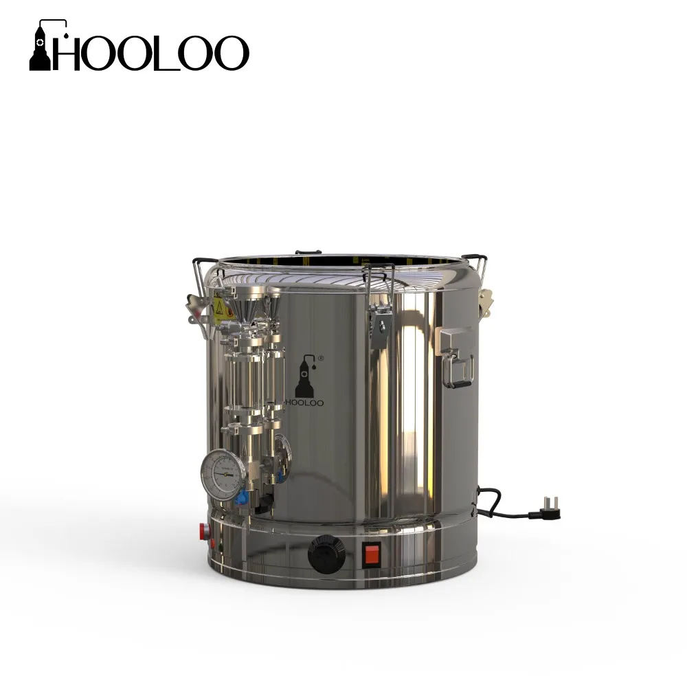 وعاء تخمير من الفولاذ المقاوم للصدأ للشاين ، التخمير ، درجة الغذاء ، التدفئة الكهربائية ، 50 لتر ، 65 لتر ، V ، V ، V ، تخمير