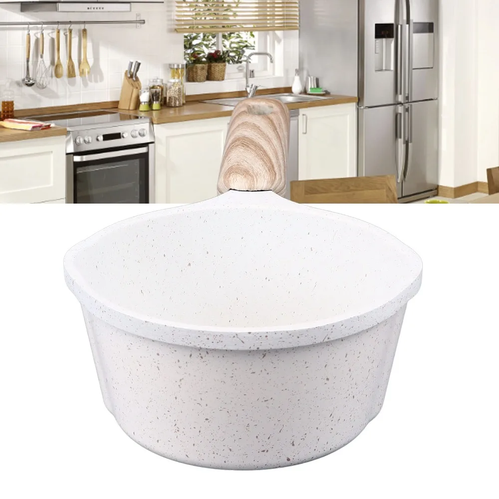 Panela Antiaderente de Maifanite com Bico para Servir, Panela para Aquecer Leite, Fácil de Guardar, Panela Multiuso para Cozinhar/Aquecer/Ferver