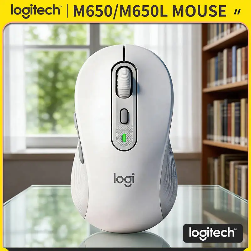 

Беспроводная мышь Logitech M650/M650L — корпус из переработанного пластика, 5 программируемых кнопок, радиус действия 10 м, совместимость с различными платформами