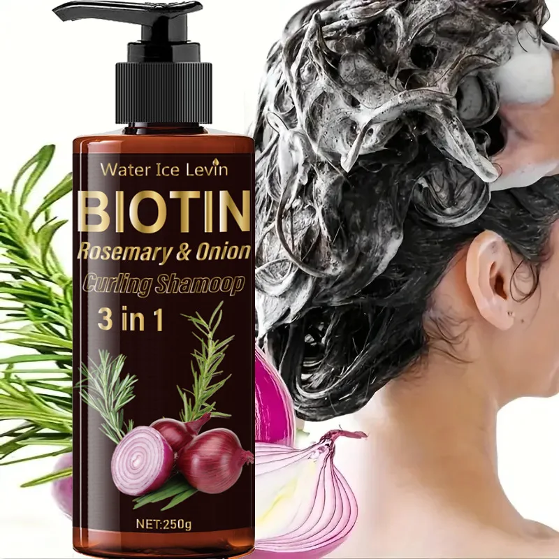

Rosemary Onion Unisex Shampoo Nourish Repair Dry Frizz Damaged Hair Gentle Clean Shampoo Hair Essence Set