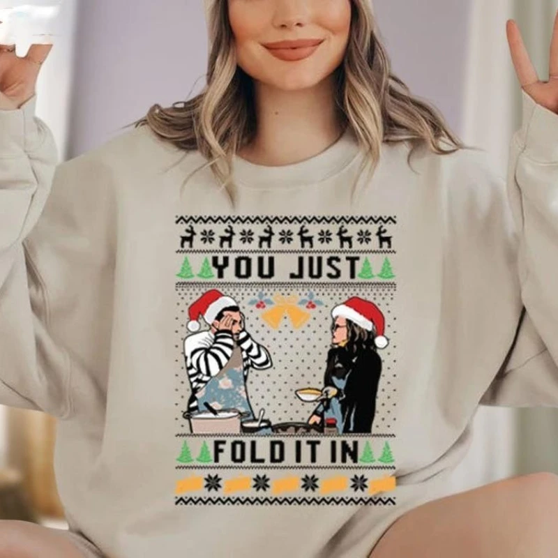 Sólo plegar en sudadera cena familiar programa de televisión sudaderas con capucha divertidas citas de Navidad Schitt's Creek David Rose Moira jersey de invierno