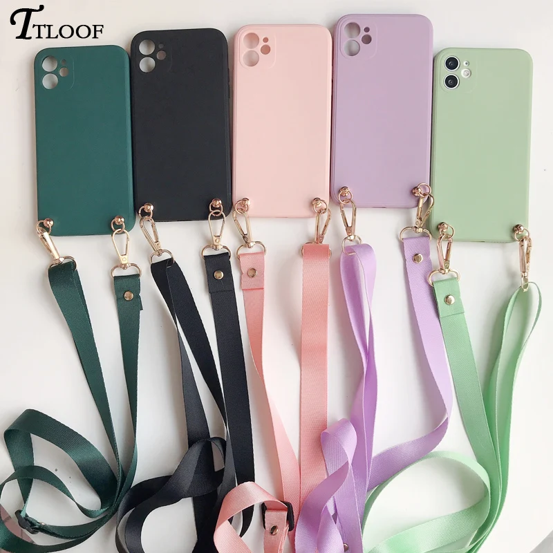 Crossbody Necklace Lanyard Cord Strap Chain Case For Xiaomi Redmi Note 11 10 9 9S Pro 10C 9C 9A Mi Poco X3 11T 10T Lite Cover