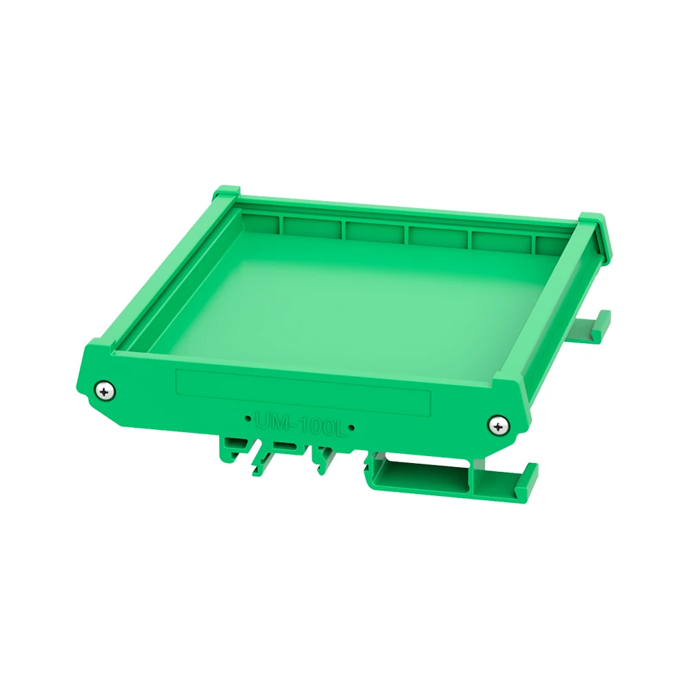 100mm-wide, customizable-length PCB module bracket housing, PLC base frame, base plate housing compatible with DIN rail