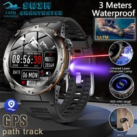 2025New For Xiaomi IP68 Waterproof GPS Laser Cash Verification Lamp NFC Smart Watch Bluetooth call 500mAh Battery Smartwatch Men