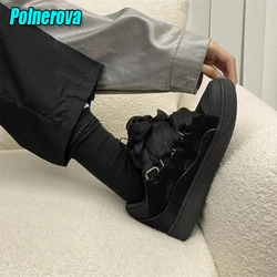 Black Thick Soled Casual Sneakers Summer Mixed Colors Lace Up Sport Shoes Comfort Breathable Walking Couple Shoes for Women Men