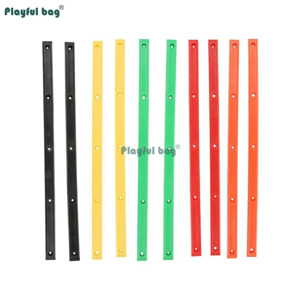 Skateboard Plastic Protection Rails - 2-Piece Board Guard Strips - Anti-Impact Scratch Guards for Skateboard Deck Bottom AMB337