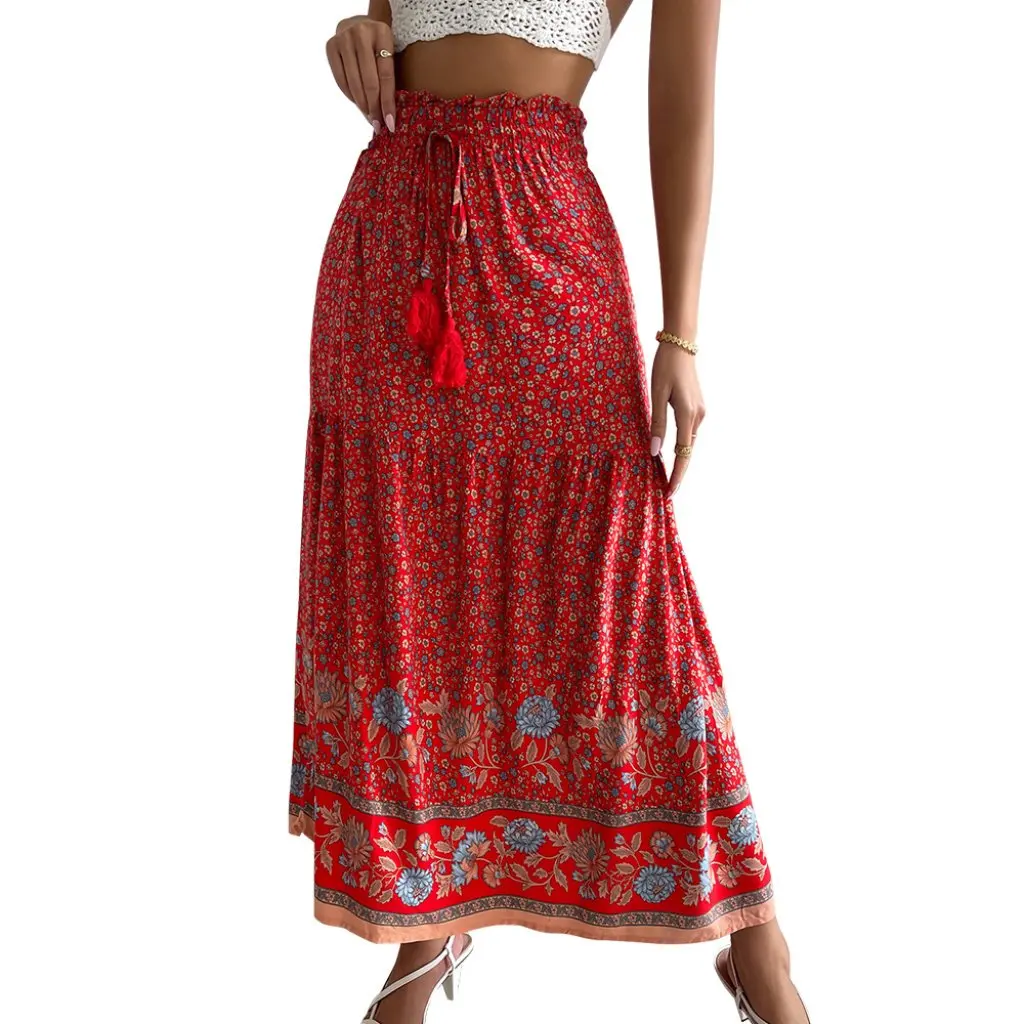 

Summer Casual Vacation Skirt Independent R&D Design Large Swing Skirt Independent Station Fashion Women's Half Skirt