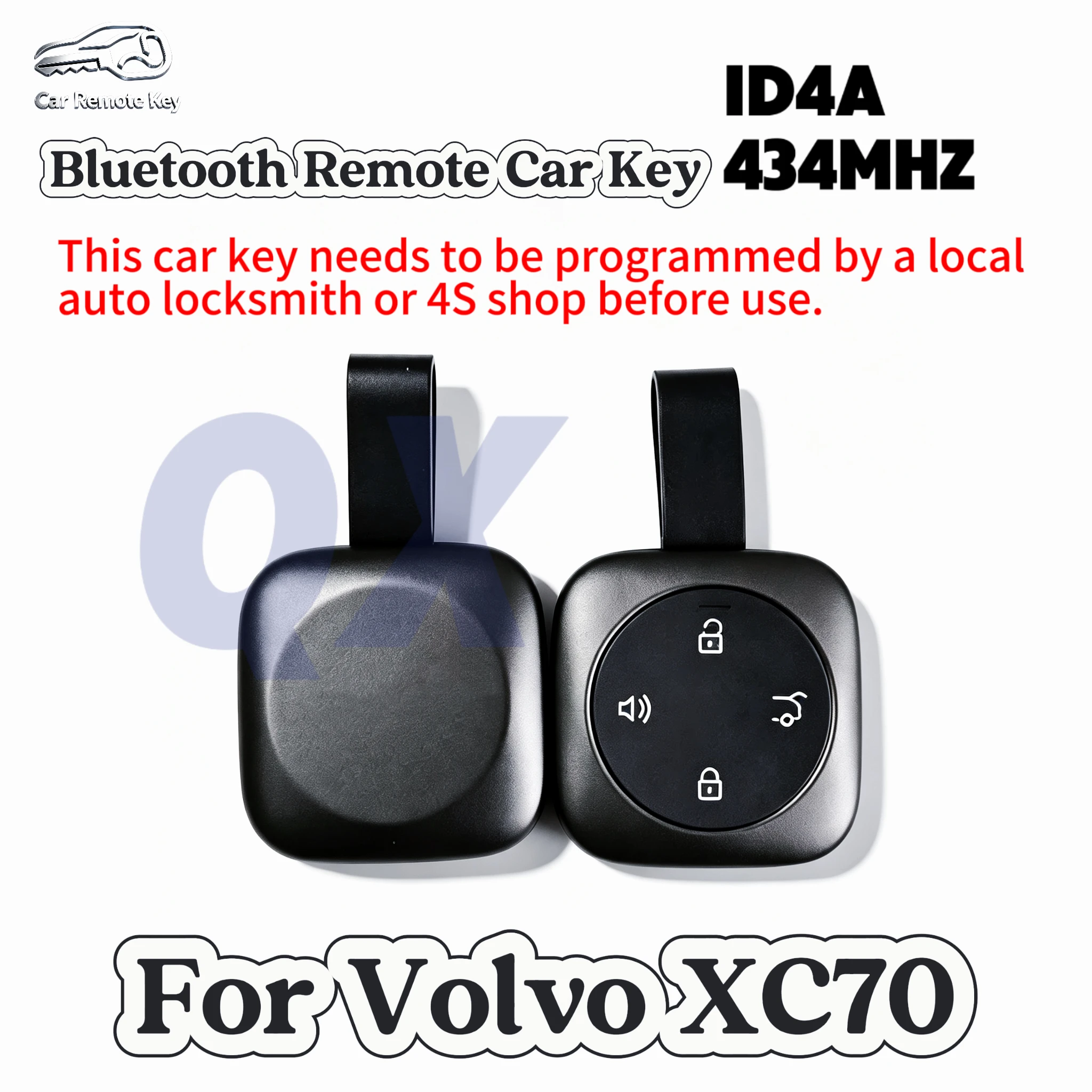 Bluetooth Remote Car Key and shell Compatible For Volvo XC70，ID4A 434MHZ